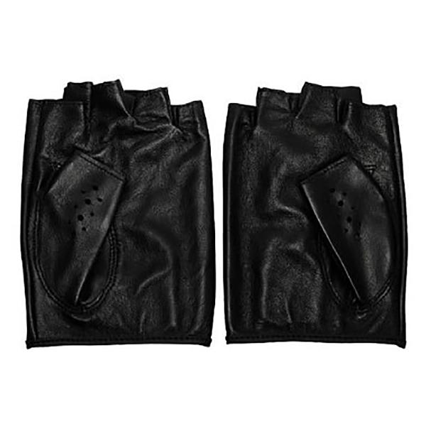 他サイト： LEZAX レザックス ドライブグローブ 半指タイプ No-008 黒の商品画像