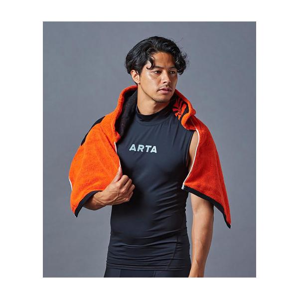オートバックス（AUTOBACS） ARTA フードタオル オレンジ／ブラック