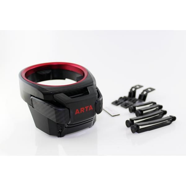 ayaka出品　ホルダー込 オートバックス（AUTOBACS） ARTA ドリンクホルダー レッド