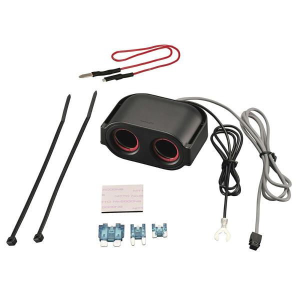 他サイト： カーメイト CARMATE ヒューズ電源 増設ソケット ドライブレコーダー用2連 CZ483 ブラックの商品画像