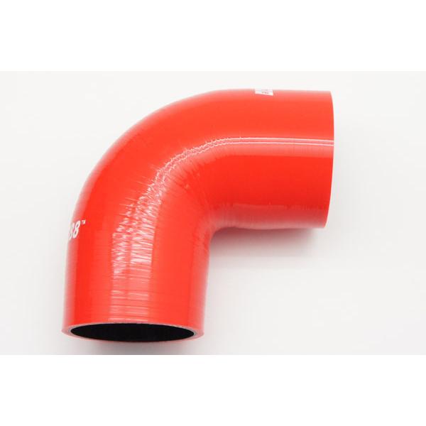 シリコンホース エルボ 90度 内径38mm 赤 : AUTOBAHN88ヤフー