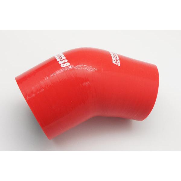 シリコンホース エルボ 45度 異径70/80mm 赤 : AUTOBAHN88ヤフー