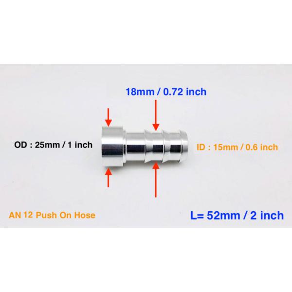 アルミ材質 溶接用オイルクーラー 差し込みタイプ ニップル外径18mm