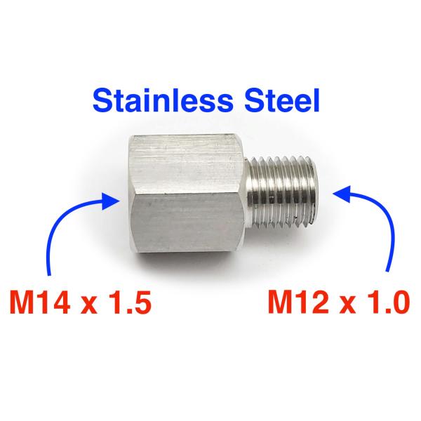 ステンレス センサー アダプター オス−メス変換コネクター メスM14P1