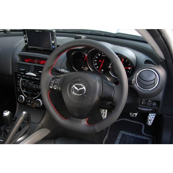 RX-8 スポ−ツステアリングホイ−ル （本革／グリップ部ディンプル加工