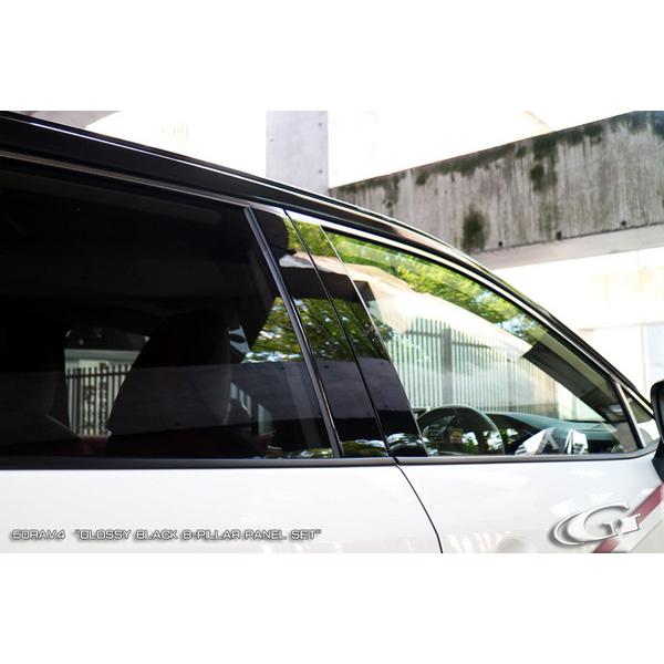 Grazio 50RAV4 グロッシーブラック BピラーパネルSET（4PC） : オート