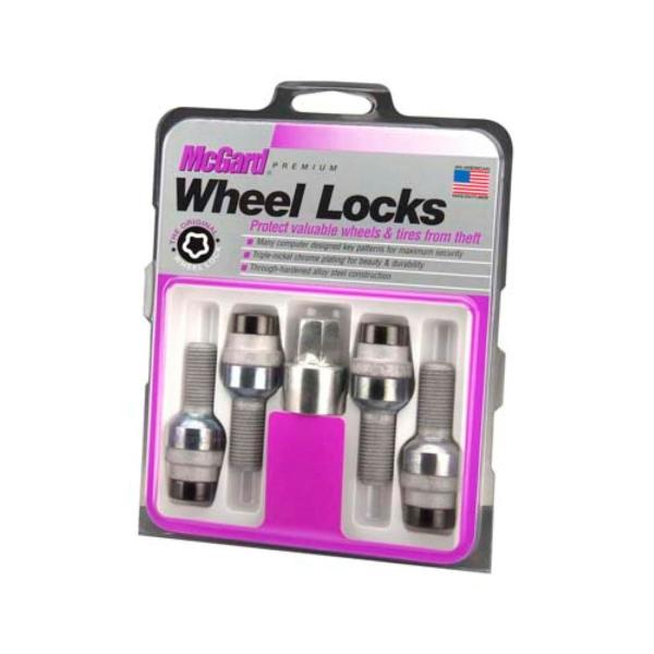 ポルシェ997, 991, パナメーラ等用ホイールロックボルトセット Hexサイズ17mm シャンク長28.2mm (ブラック)【McGard】