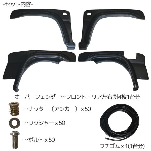 ジムニー スズキ / シエラ JB23/JB33/JB43 オーバーフェンダー 70mm 未