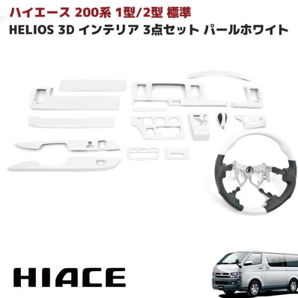 HELIOS HIACE 200系 3Dインテリアパネルセットマホガニー調
