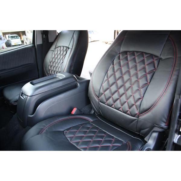 0系 ハイエース S Gl用 シート カバー セット ダイヤカット ステッチ色赤 オートパーツサンライズ 通販 Paypayモール