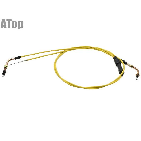 ディオ スーパーDIO AF27 AF28 スロットルワイヤー イエロー アクセル