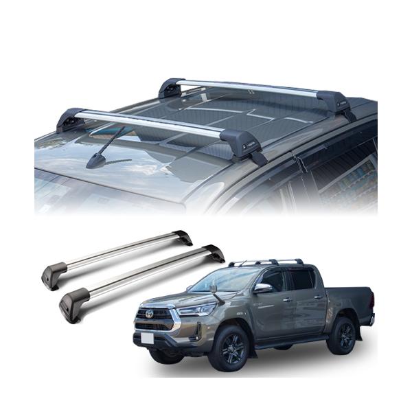 YAKIMA WHISPBAR トヨタ GUN125型 ハイラックス用 シルバー autoproz-usa_whispbarset-hilux