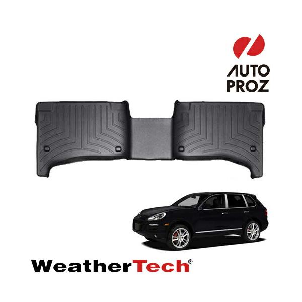 フロアマット ポルシェ カイエン 955型/957型 2003-2010年式2列目 フロアライナー ブラック Weathertech 正規品
