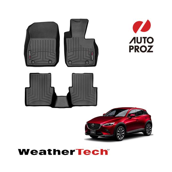 フロアマット マツダ CX-3 2015年式以降現行 右ハンドル用 2列セット フロアライナー ブラック Weathertech 正規品