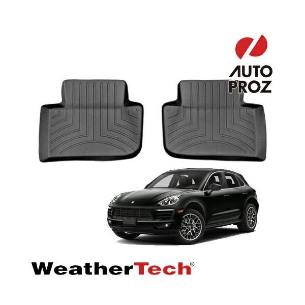 フロアマット ポルシェ マカン 2014年式以降 95Bに適合 2列目 フロアライナー 2ピース ブラック Weathertech 正規品