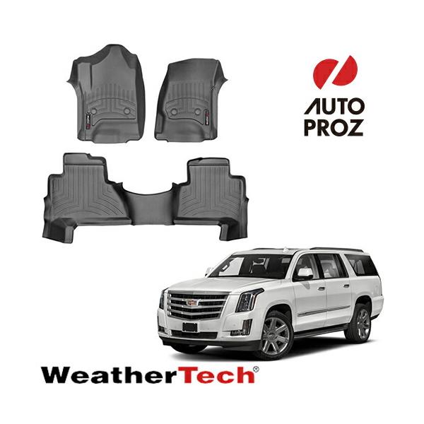 フロアマット キャデラック エスカレード 左ハンドル用 2015-2020年式 2列セット フロアライナー ブラック WeatherTech 正規品