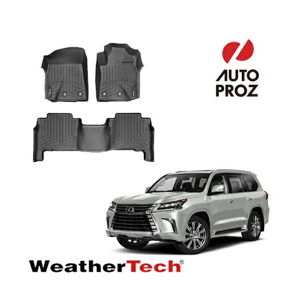 フロアマット レクサス LX570 2007年式以降現行 右ハンドル用 2列セット フロアライナー ブラック Weathertech 正規品