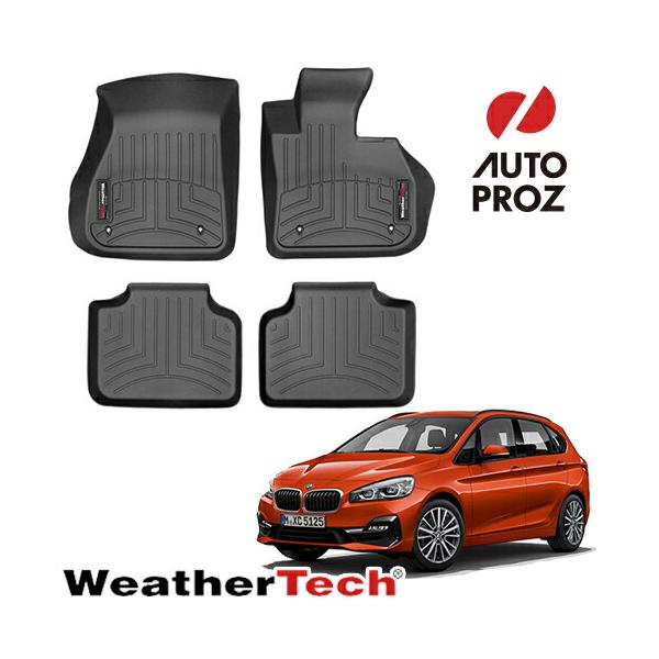 フロアマット BMW 2シリーズ アクティブツアラー F45 2014-2017年式 右ハンドル用 2列セット フロアライナー ブラック Weathertech