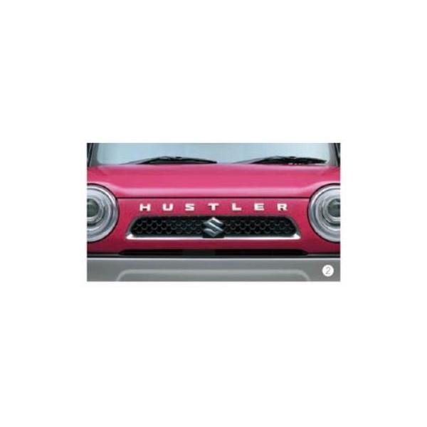スズキ 純正 ハスラー フロントエンブレム（ＨＵＳＴＬＥＲ）99000-99097-H02　スペリアホワイト　新型ハスラーには取付不可