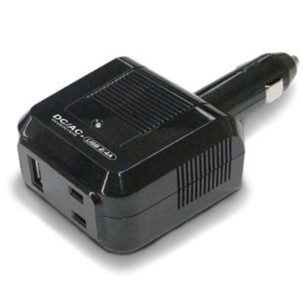 カシムラ DC/ACインバーター 80W AC+USB2.4A AC100Vコンセント 矩形波