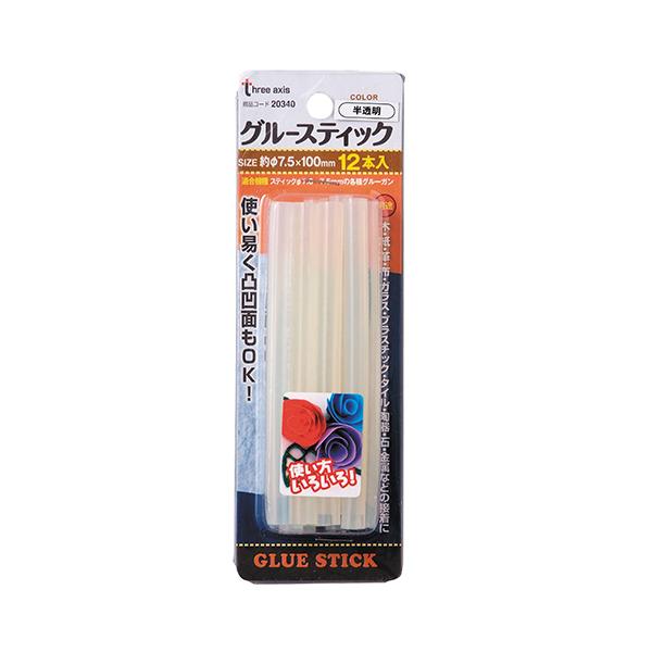 グルースティック 半透明 12本組 TA DIY 工具 業務 産業用 製造 工場用 溶接 接着 グルーガン イチネンアクセス 20340