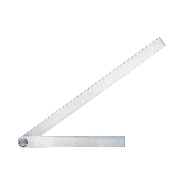 ◆◆用途◆◆ケガキ時、角度写し時に使用する自由金。◆◆機能◆◆角度写しやケガキ作業が簡単に行えます。◆◆仕様◆◆●本体サイズ：長枝(短枝)250(150)mm×幅15mm×厚さ2mm。●重量：91g。●目盛なし。◆◆材質◆◆●本体：ステンレス。