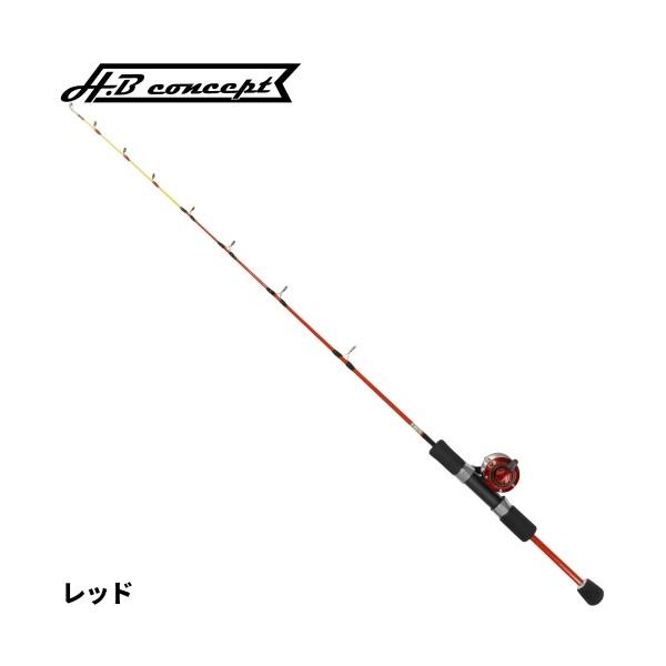 TAKAMIYA お手軽穴釣りセット ベイトタイプ 90cm CM-676 レッド H.B