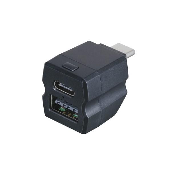 レインボーイルミ2USBコネクタ CtoC+A 車内 充電器 USB Type-C Type-A 2ポート LED 小型 10色 増設 2台同時充電 自動識別 スマホ セイワ F351