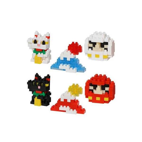 ナノブロック年賀状激レアミニ龍&ネコとねずみ＆ねずみ親子7点セット