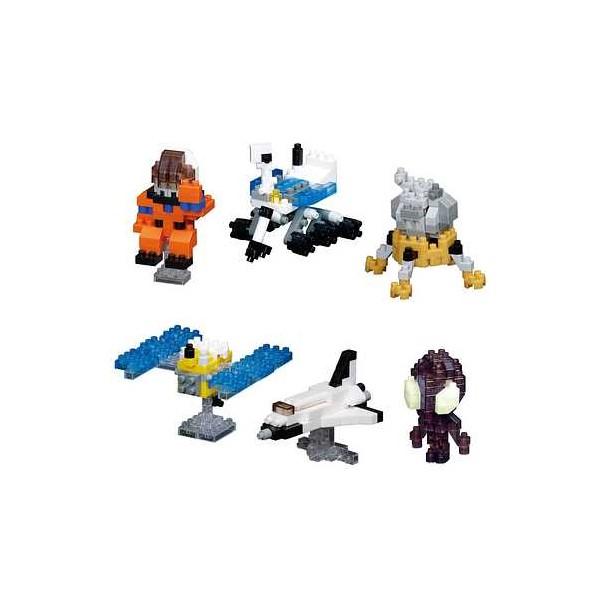ナノブロック ミニナノ 宇宙コレクション Vol.2 1BOX 6種コンプリート 飛行士 探査機 月着陸船 小惑星 スペースシャトル・オービター 宇宙人 カワダ NBMC_67