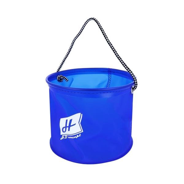 磯、堤防釣りに最適な丸型水くみバケツ。耐久性のある丈夫なEVA素材を採用!カラー： ブルーサイズ： 21cm素材： EVA