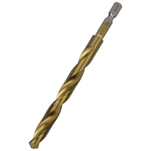 六角軸TIN鉄ドリル 普通 SK11 10.0mm 藤原産業
