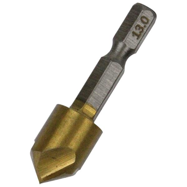 六角軸TIN鉄ドリル 極短 SK11 13.0mm 藤原産業