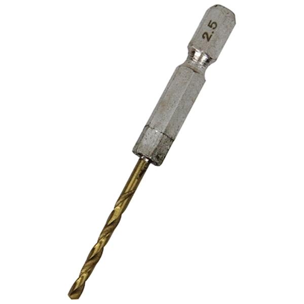 六角軸TIN鉄ドリル 微短 SK11 2.5mm 藤原産業