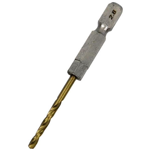 六角軸TIN鉄ドリル 微短 SK11 2.8mm 藤原産業