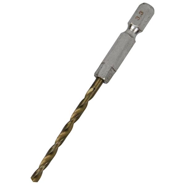 六角軸TIN鉄ドリル 普通 SK11 3.3mm 藤原産業