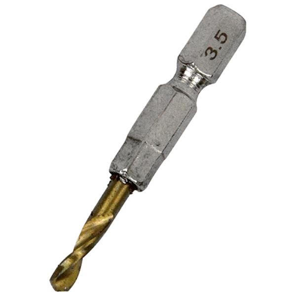 六角軸TIN鉄ドリル 極短 SK11 3.5mm 藤原産業