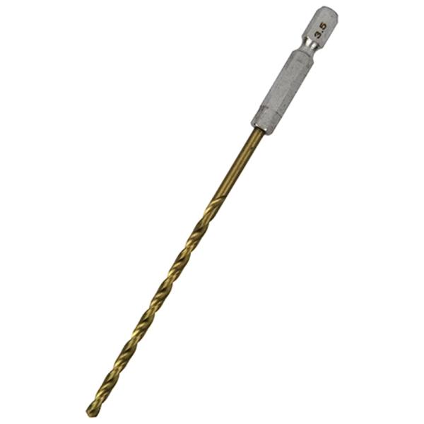 六角軸TIN鉄ドリル 微長 SK11 3.5mm 藤原産業