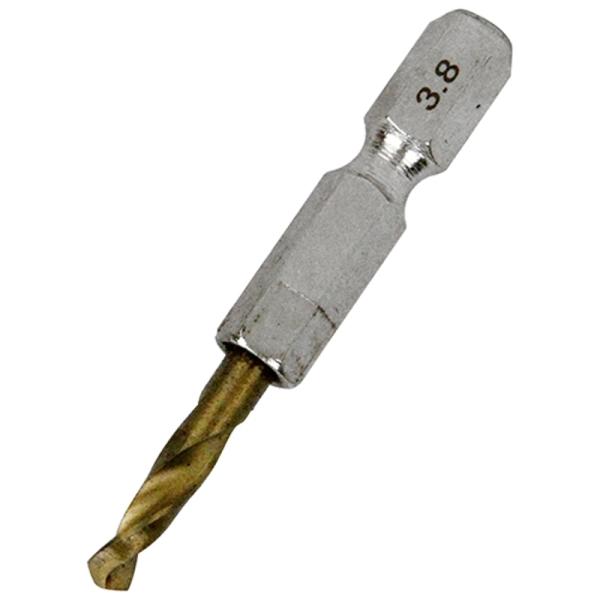 六角軸TIN鉄ドリル 極短 SK11 3.8mm 藤原産業