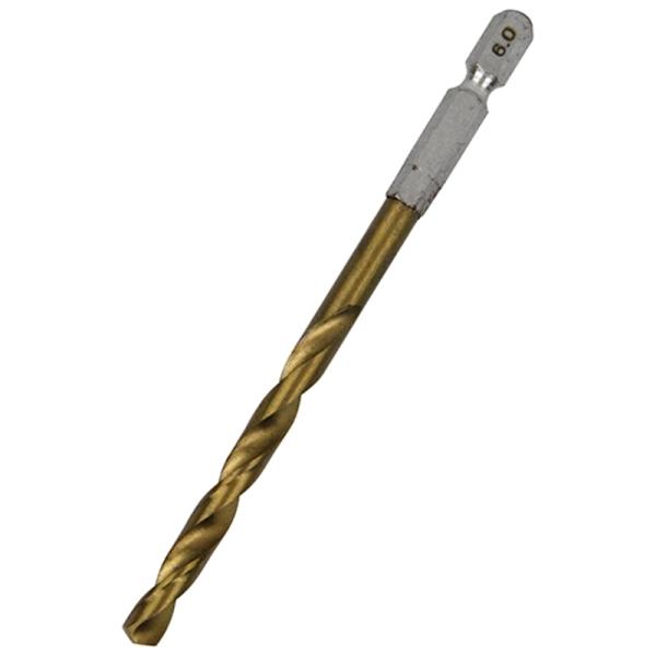 六角軸TIN鉄ドリル 普通 SK11 6.0mm 藤原産業