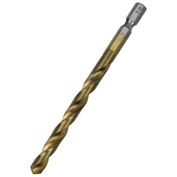 六角軸TIN鉄ドリル 普通 SK11 7.0mm 藤原産業