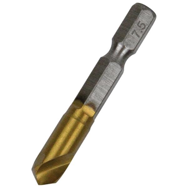 六角軸TIN鉄ドリル 極短 SK11 7.5mm 藤原産業