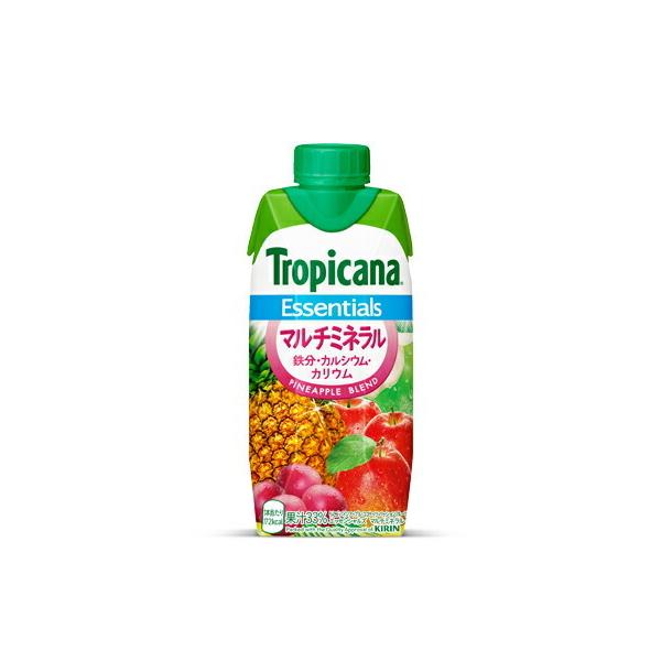 【1箱12本】キリン Tropicana/トロピカーナ エッセンシャルズマルチミネラルキャップ付き330紙パック