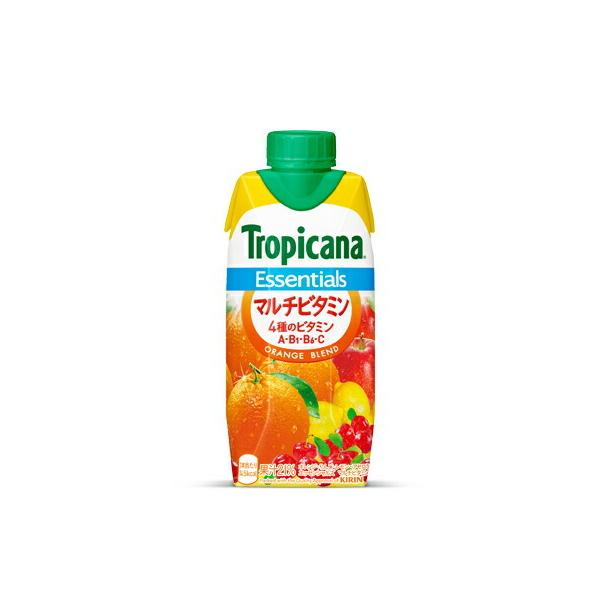 【1箱12本】キリン Tropicana/トロピカーナ エッセンシャルズマルチビタミンキャップ付き330紙パック