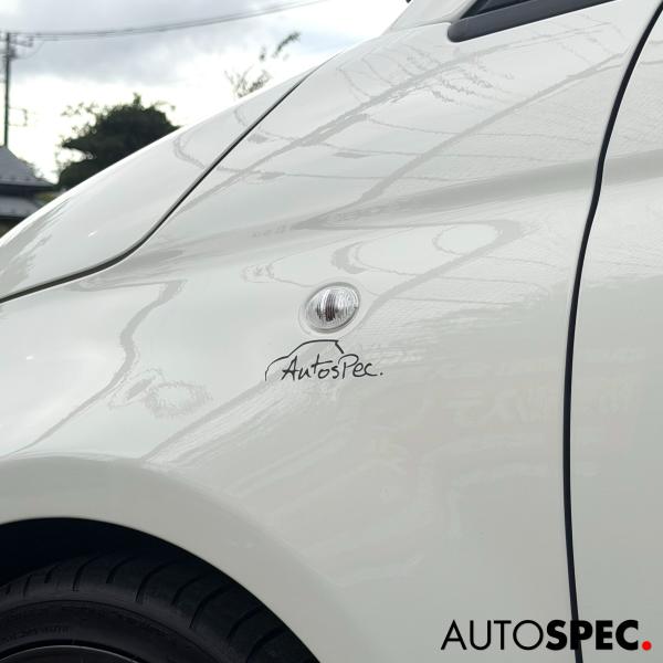AUTOSPEC シルエットロゴ ステッカー ABARTHシルエット 500 595 695 2枚セット カッティング 黒 カスタム ドレスアップ 屋外用 アバ