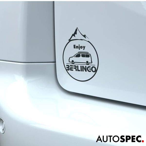 BERLINGO ラウンド ステッカー Citroen ベルランゴ アウトドア 黒 ブラック ドレスアップ 貼るだけ簡単 シトロエン