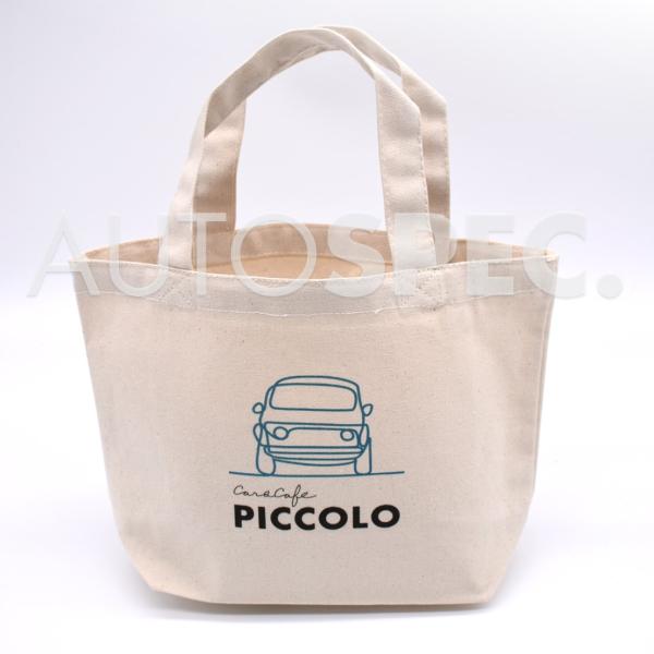 AUTOSPEC. 長泉店「Car&amp;Cafe PICCOLO」オリジナル　キャンバス ランチバッグカラー：　ナチュラルサイズ：　300mm×200mm×100mm(奥行)　　　　　持ち手　25mm×290mm材質　：　コットン100...