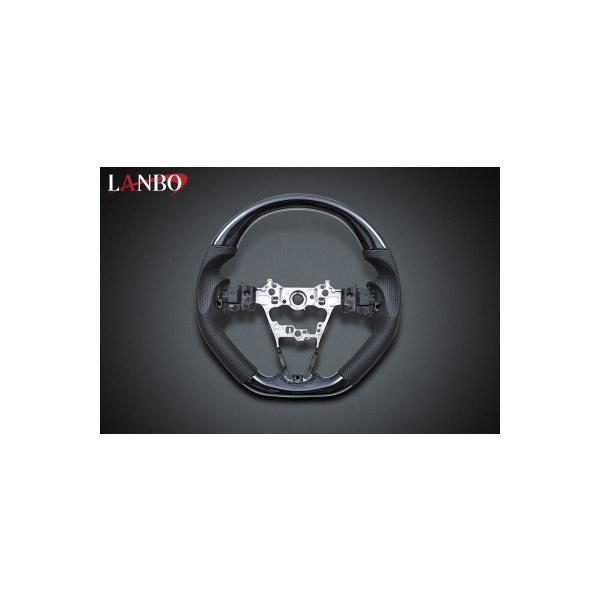 S500/510 ハイゼットトラック/ジャンボ 後期 LANBO オリジナルステアリング ガングリップ 黒木目