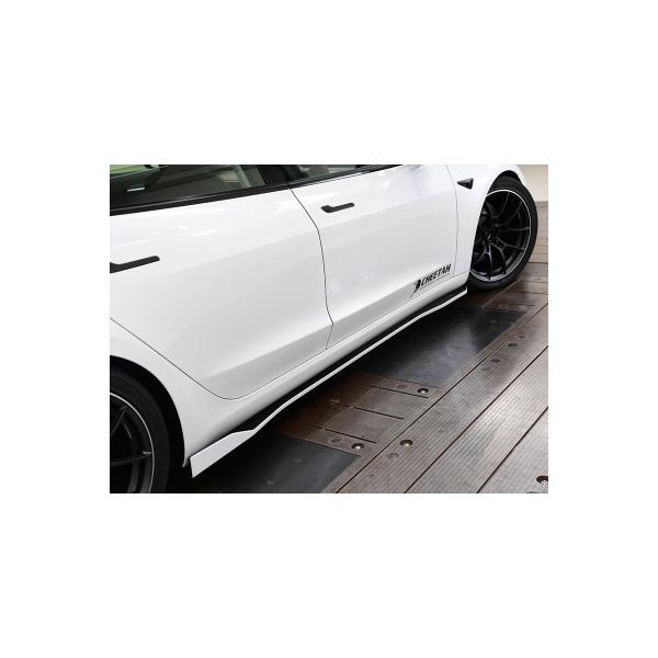 エアロパーツ テスラ モデル3 STARTEC サイドフラップ 黒割れ無し 左右