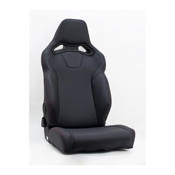 JADE スタイリッシュシートカバー for RECARO SR-C　ブラック×レッドステッチ